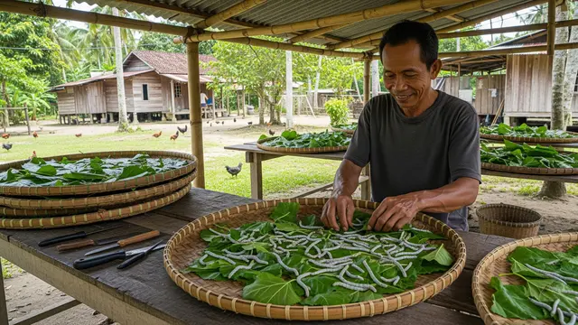 Ternak Ulat Tanpa Kandang Khusus Cocok untuk Pemula, Ini Cara Budidaya Ulat Sutra