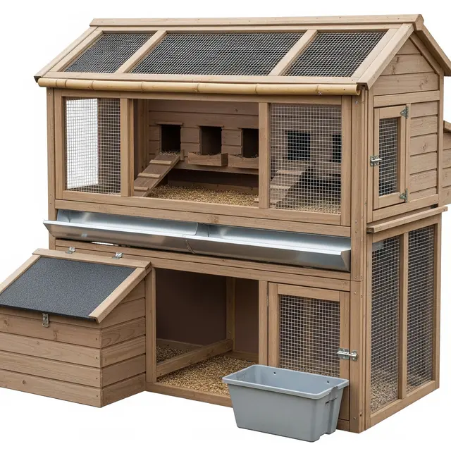 Desain Kandang Ayam Backyard Rustic tapi Higienis (Image by Gemini AI)