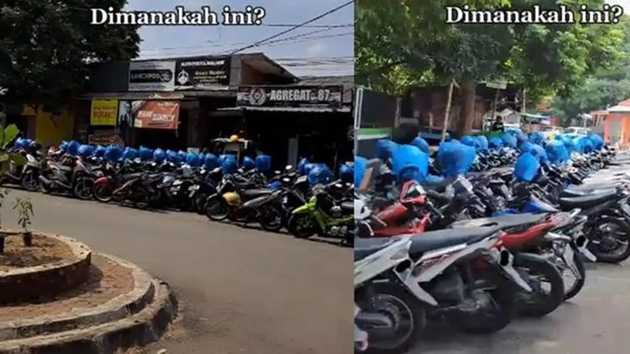 Helm ditutupi kantong keresek (TikTok/@el_winata)