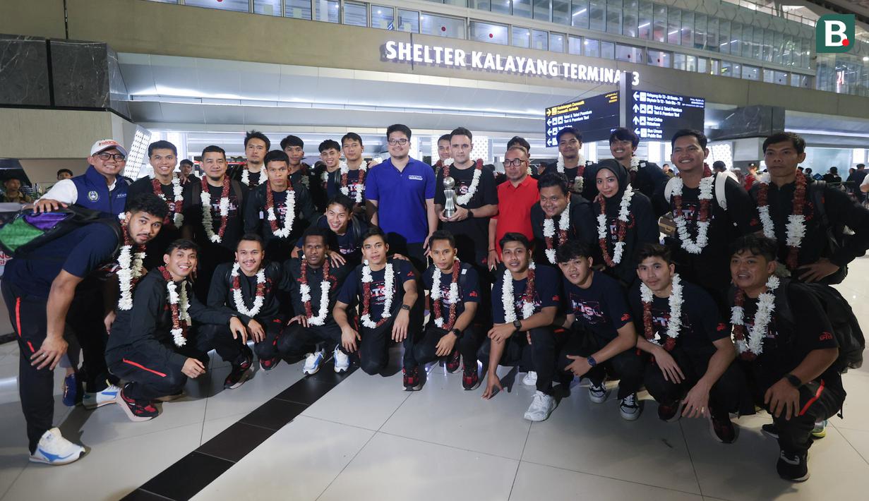 Timnas Futsal Indonesia berhasil juara Piala AFF Futsal 2024 setelah mengalahkan Vietnam 2-0 di partai final di Terminal Hall, Nakhon Ratchasima, Thailand. (Bola.com/M Iqbal Ichsan)