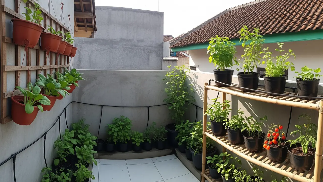 8 Ide Kebun Mini di Rumah dengan Sistem Irigasi Tetes, Efisiensi ...