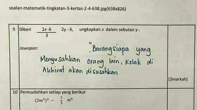 Kelewat Kreatif, 7 Jawaban Kocak Siswa Saat Kerjakan Soal Ujian