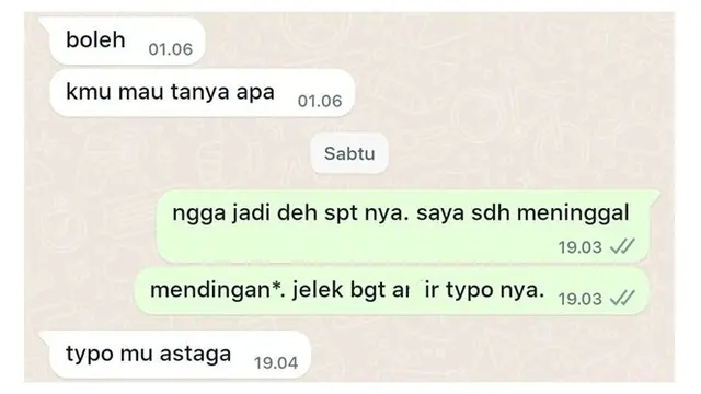 8 Chat Typo Karena Auto-Correct Ini Kocak, Bikin Salah Paham