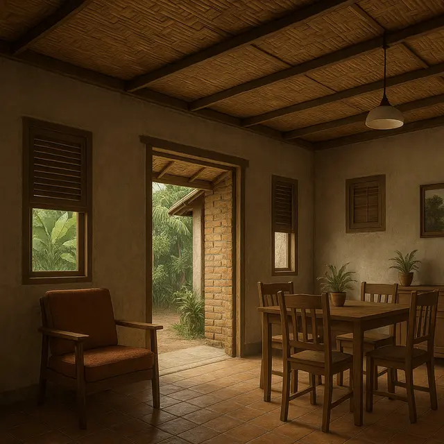 Desain Interior Rumah Sederhana di Kampung, Nuansanya Bikin Nostalgia/ChatGPT