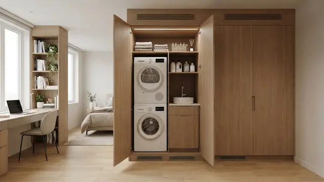 Laundry Room Model Lemari Tersembunyi