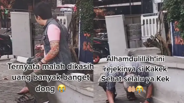 Viral Kakek Penjual Bubur Pasrah Dagangannya Dipalak Preman, Ujungnya Bikin Haru