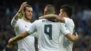 Real Madrid meraih kemenangan 10-2 atas Rayo Vallecano di Santiago Bernabeu, Madrid, Minggu (20/12/2015) malam WIB. (AFP/Curto de la Torre)