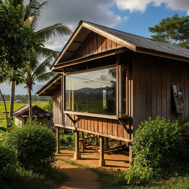 6 Ide Rumah Sederhana di Desa dengan Ventilasi Terbuka, Sejuk dan Hemat Energi