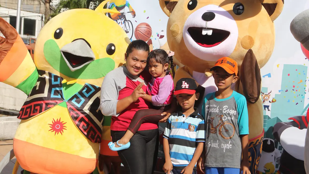 Maskot Asian Games Sapa Masyarakat di Car Free Day