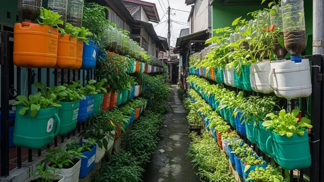 inspirasi kebun produktif warga RT tanpa modal besar