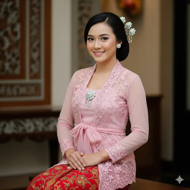 Kebaya Encim dengan Tali Depan