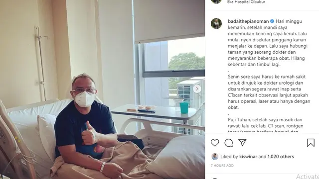 Badai eks Kerispatih (Foto: Instagram/@badaithepianoman)