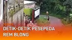 Kecelakaan tunggal pesepeda terekam CCTV. Terjadi di jalan menurun di pemukiman berbukit. Awalnya terdengar suara teriakan, disusul munculnya pesepeda yang melaju kencang.