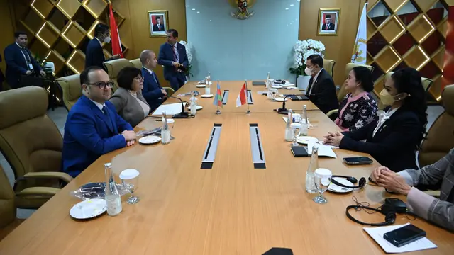 Ketua DPR RI Puan Maharani bersama dengan Speaker of the National Assembly/Chair of the Milli Majlis of the Republic of Azerbaijan atau Ketua Majelis Nasional Azerbaijan, Sahiba Gafarova. (Dok: DPR RI-P20)