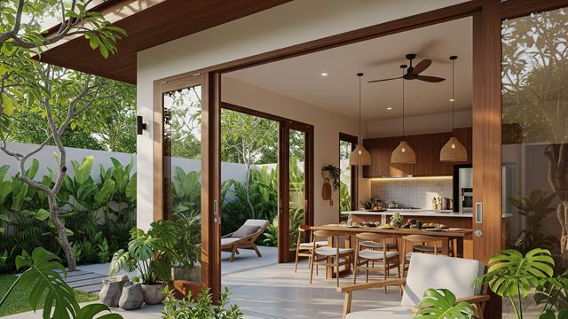 Tropis Kontemporer dengan Koneksi Indoor-Outdoor