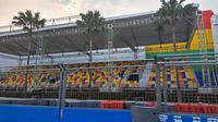 Penampakan Sirkuit Formula E Ancol Jelang Balapan pada Sabtu-Minggu 3-4 Juni 2023. (Merdeka.com/
Lydia Fransisca)