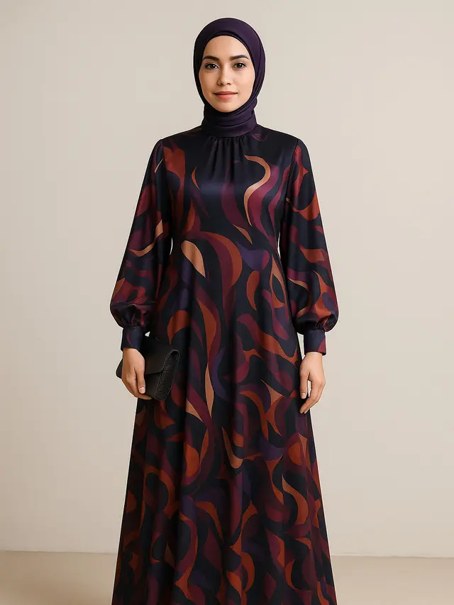 Gamis Motif untuk Tampil Mewah dan Elegan (Foto: ChatGPT)