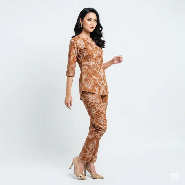 Model Jumpsuit Batik Wanita Terkini.