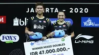 Praveen Jordan/Melati Daeva Oktavianti menjuarai Mola TV Home Tournament, Jumat (3/7/2020). (PBSI)