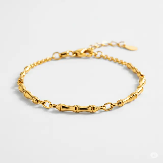 Model Gelang Emas 24 Karat Model Bambu.