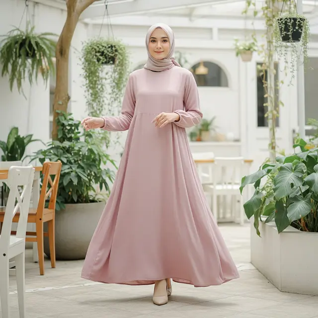 Model Gamis Longgar yang Tidak Panas