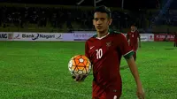 Pemain Timnas Indonesia U-19, Egy Maulana Vikri. (Bola.com/Arya Sikumbang)