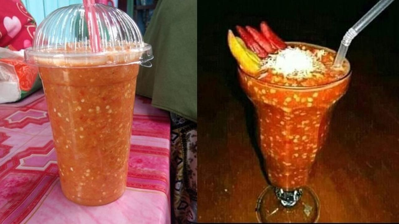 6 Potret Absurd Es dengan Varian Rasa Pedas, Kelewat Unik