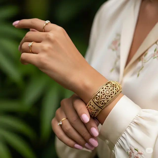Model Gelang Emas Terbaru untuk Ibu Sosialita. Foto: Gemini