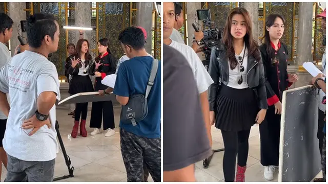 6 Potret Aqeela Calista di Lokasi Syuting Asmara Gen Z, Penampilan Lebih Fresh