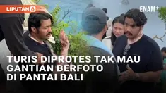 Pantai Kelingking di Bali menjadi destinasi favorit karena pemandangannya yang indah untuk berfoto. Namun belum semua pengunjung memahami etika saat berwisata, seperti turis berikut ini. Seorang turis WNA diprotes para pengunjung lantaran tidak mau b...