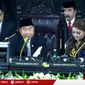 Hillary Brigitta Lasut (kanan) pimpin sidang pengambilan sumpah anggota DPR RI periode 2019--2024 di Jakarta, 1 Oktober 2019. (dok. screenshot Vidio.com)