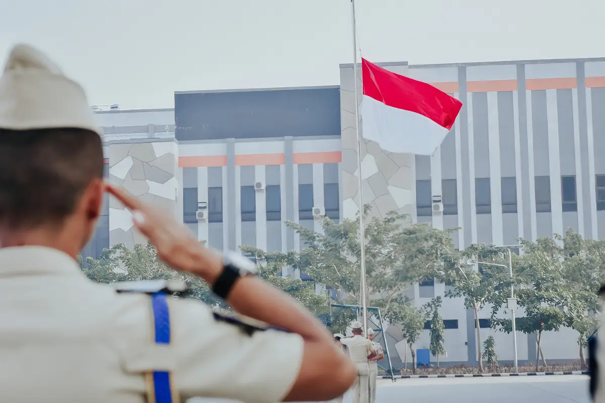 Ilustrasi bela negara, bendera Merah Putih, Indonesia