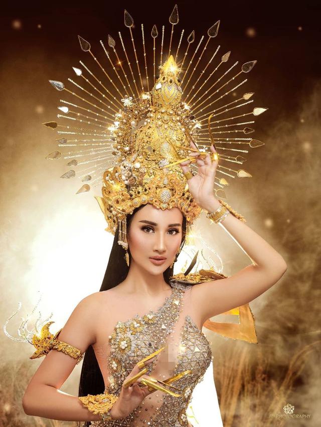 6 Pesona Bella Aprilia Pakai Kostum Nasional untuk Miss Intercontinental 2020, Menawan