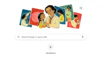 Google Doodle hari ini memperingati hari lahir Prof Dr Sulianti Saroso ke-106. (Doc: Google Doodle)