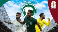 Kualifikasi Piala Dunia 2026 - Firas Al Buraikan, Saleh Al Shehri, Mohammed Al Owais (Bola.com/Adreanus Titus)
