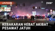 DETIK-DETIK SAAT PESAWAT KECIL JATUH DI PHILADELPHIA YANG SEBABKAN KEBAKARAN HEBAT