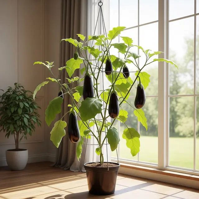 Cara Membuat Kebun Terong Gantung Sederhana (Image by Gemini AI)