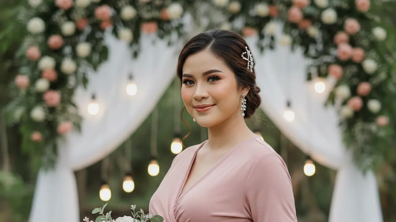 Model baju bridesmaid bumil 2026 (Foto: Gemini AI)