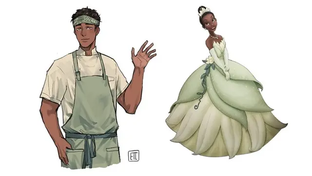 7 Potret Jika Putri Disney Berubah Jadi Pria Modern, Tetap Mempesona