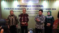 Direktur Utama BPJS Kesehatan, Ghufron Mukti dalam acara Pertemuan Nasional Fasilitas Kesehatan BPJS Kesehatan Tahun 2024 dengan tema “Komitmen Fasilitas Kesehatan dalam Menjaga Mutu dan Akuntabilitas Program Jaminan Kesehatan Nasional”.