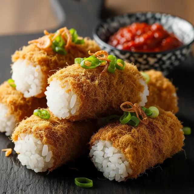 Nasi Uduk Gulung Abon (AI Generated)