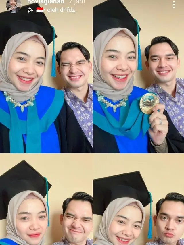 Novia Giana jalani wisuda profesi dokter dalam kondisi hamil (Foto: Instagram/@noviagianan)