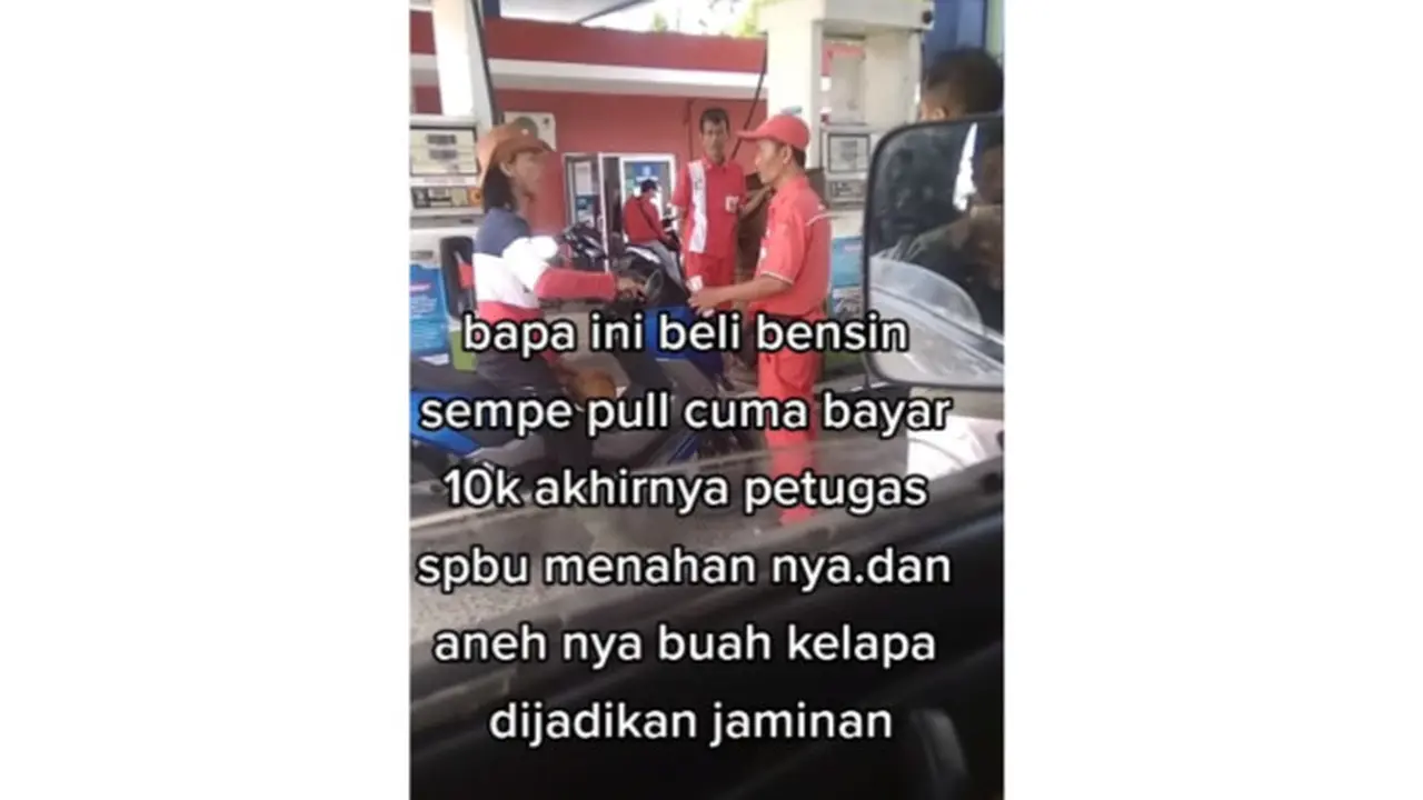 Kelakuan Unik Pengendara Motor Saat Isi BBM