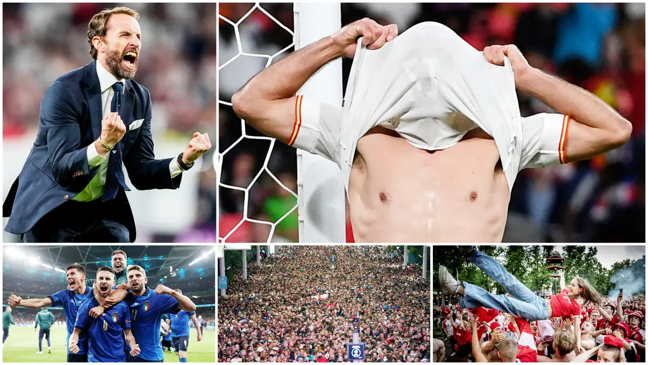Foto Piala Eropa: Parade Momen Terbaik di Sepanjang Semifinal Euro 2020