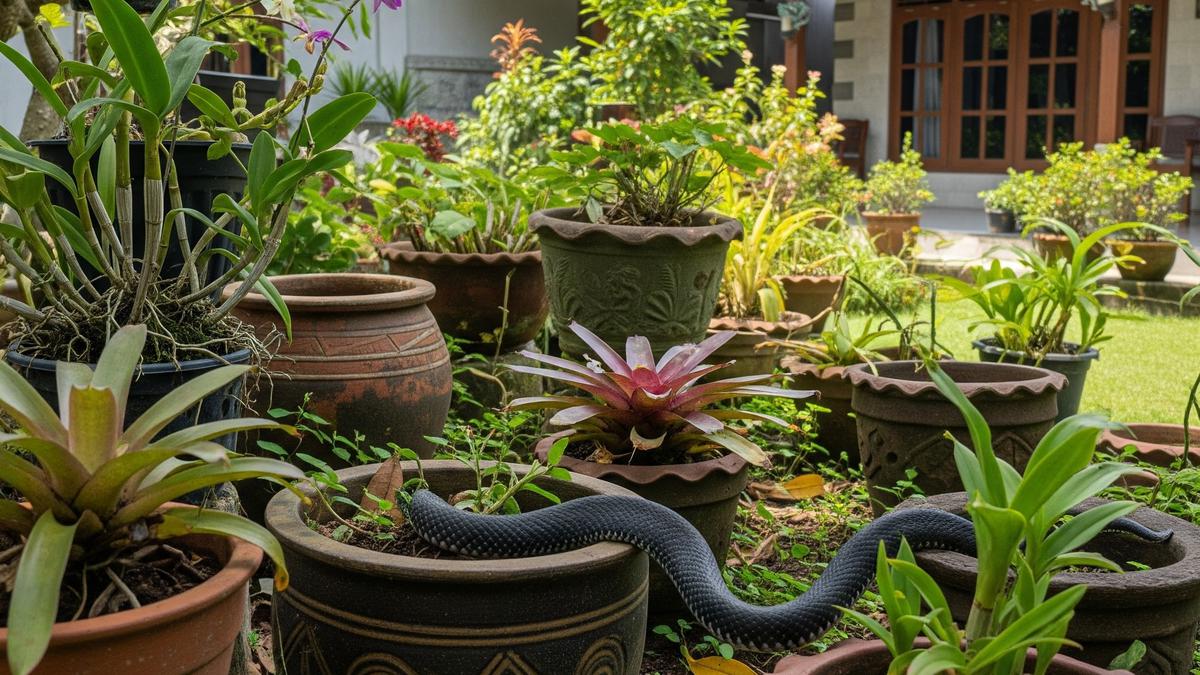 10 Cara Menyusun Pot Bunga di Teras agar Tidak Jadi Tempat Sembunyi Ular