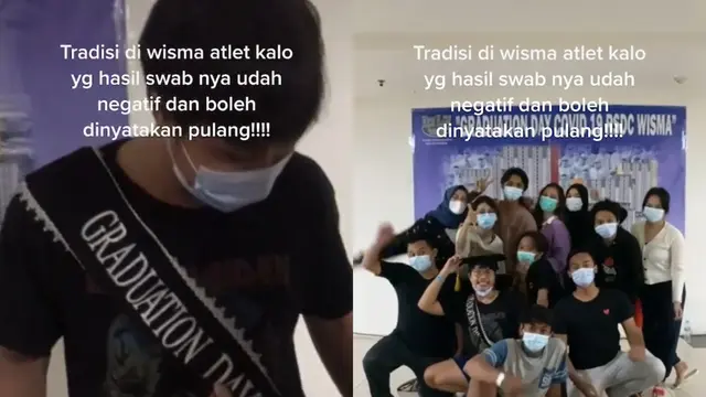 Tradisi kelulusan pasien COVID-19 sembuh dari Wisma Atlet, Kemayoran