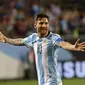 Lionel Messi, bintang Barcelona, membukukan hattrick dalam kemenangan 5-0 Argentina atas Panama pada laga kedua Grup D Copa America 2016. (JONATHAN DANIEL / GETTY IMAGES NORTH AMERICA / AFP)