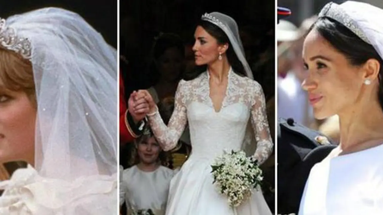 Putri Diana, Kate Middleton, Meghan Markle (AP dan AFP)