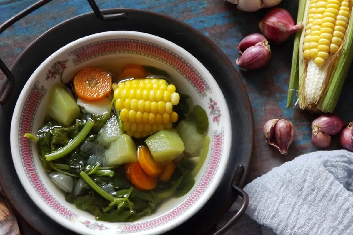 resep sayur bening bayam labu siam