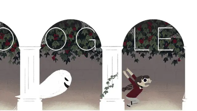 Google doodle untuk memperingati Halloween